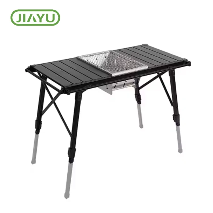 Állítható összecsukható kemping BBQ asztal